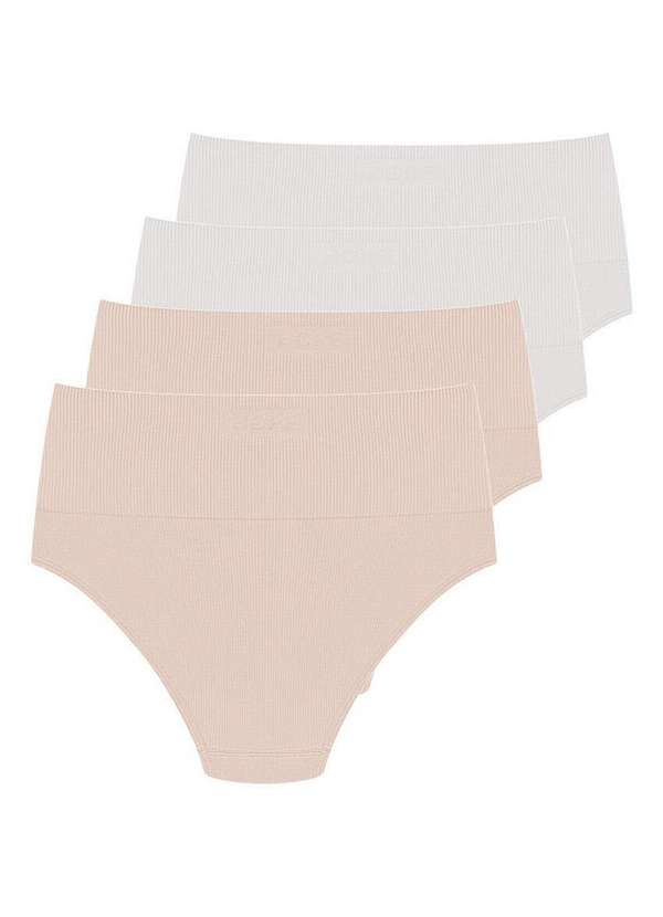 Hope - Kit com 4 Calcinhas Alta Hope 33110 Bege-Ballet-Branco 6
