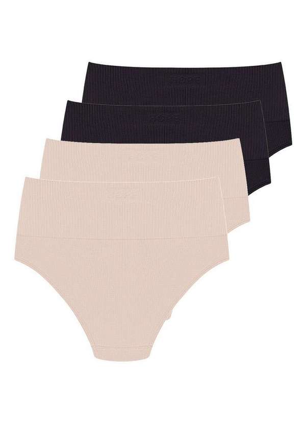 Hope - Kit com 4 Calcinhas Alta Hope 33110 Bege-Ballet-Preto 6