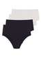 Hope - Kit com 4 Calcinhas Alta Hope 33110 Preto - variação: Preto-Branco