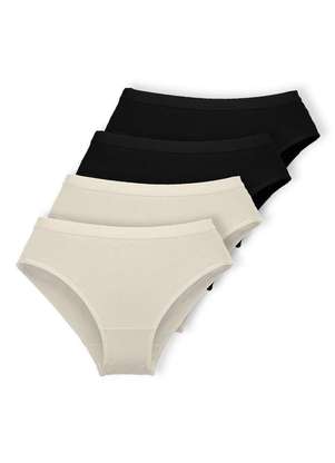 Kit com 4 Calcinhas Alta Lithos Demillus 26014/56014 - DEMILLUS