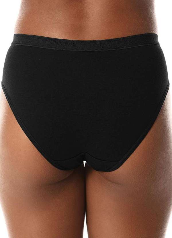 Demillus - Kit com 4 Calcinhas Alta Lithos Demillus 26014/56014 Preto 3