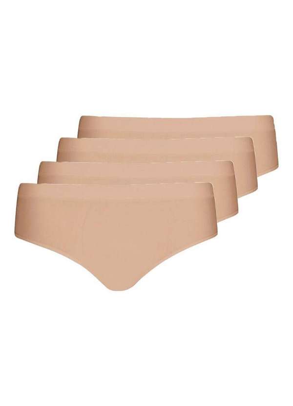 Lupo - Kit com 4 Calcinhas Alta Loba 40900-001 Natural