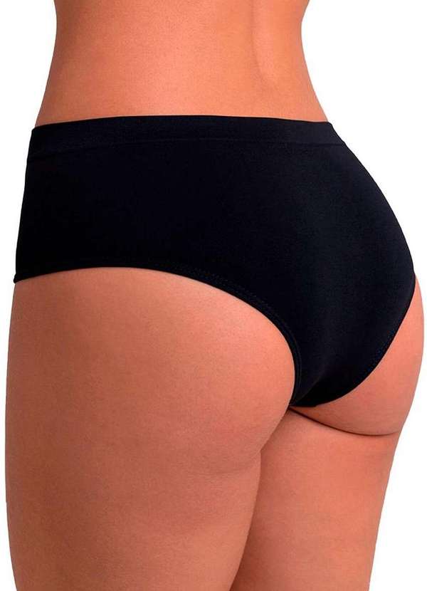 Lupo - Kit com 4 Calcinhas Alta Loba 40900-001 Preto-Nude 3