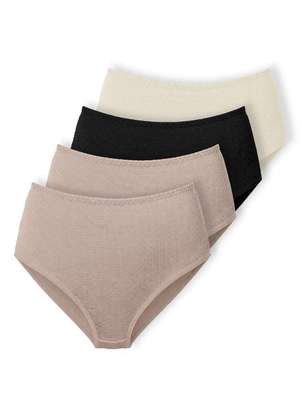 Kit com 4 Calcinhas Alta Nova Bibelô Demillus 57487 - DEMILLUS