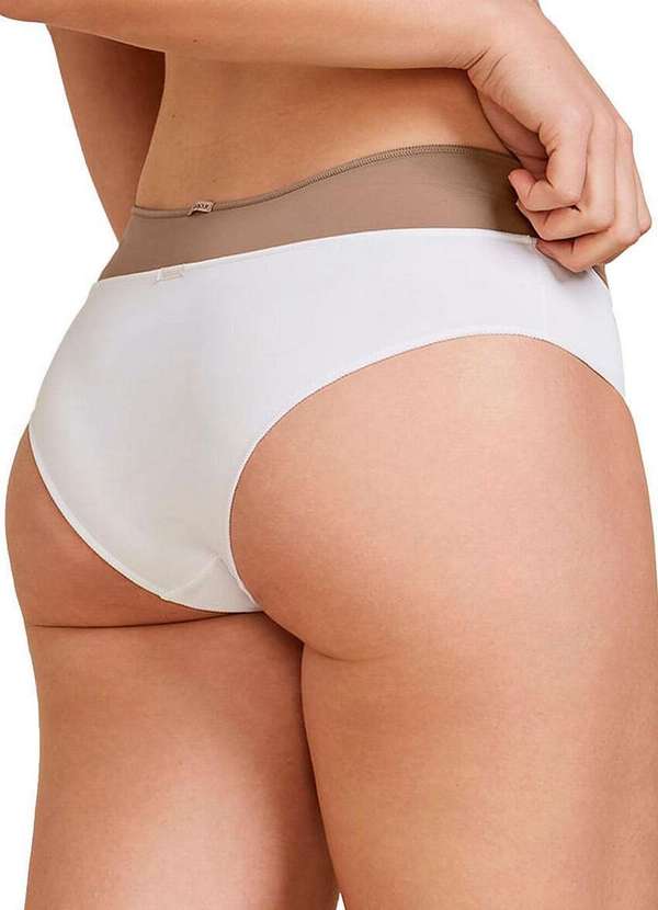 Bonjour - Kit com 4 Calcinhas Biquíni Bonjour Kt38840 Camurca-Branco 3