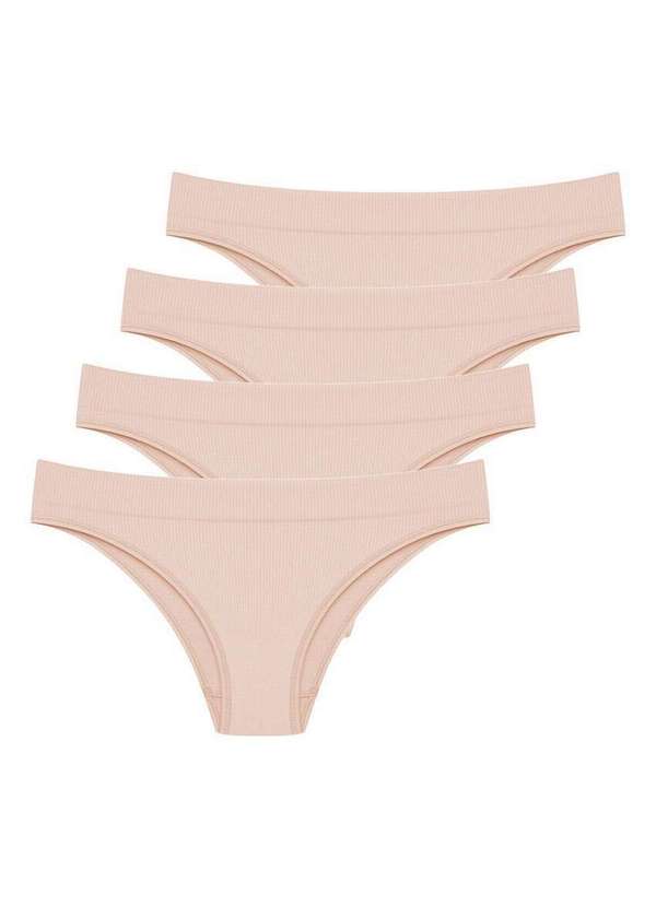 Hope - Kit com 4 Calcinhas Biquíni Hope 35010 Bege-Ballet