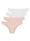 Hope - Kit com 4 Calcinhas Biquíni Hope 35010 Bege-Ballet - variação: Bege-Ballet-Branco