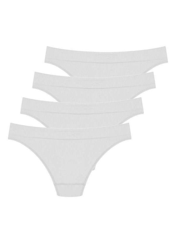 Hope - Kit com 4 Calcinhas Biquíni Hope 35010 Branco 4