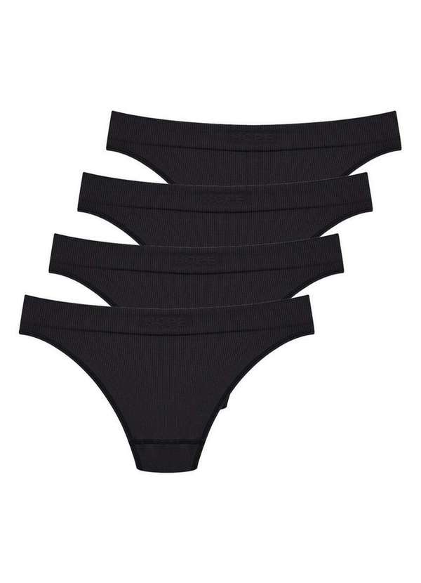 Hope - Kit com 4 Calcinhas Biquíni Hope 35010 Preto 4