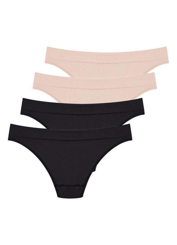 Hope - Kit com 4 Calcinhas Biquíni Hope 35010 Preto-Bege-Ballet 6