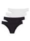 Hope - Kit com 4 Calcinhas Biquíni Hope 35010 Bege-Ballet - variação: Preto-Branco