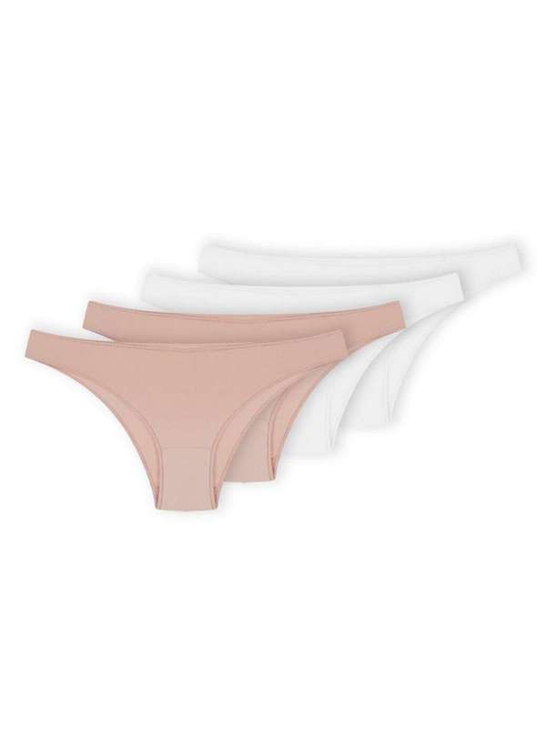 Hope - Kit com 4 Calcinhas Biquíni Hope 35840 Bege-Ballet-Branco