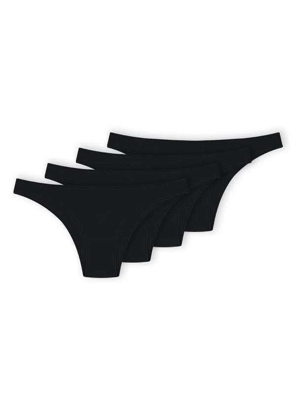Hope - Kit com 4 Calcinhas Biquíni Hope 35840 Preto