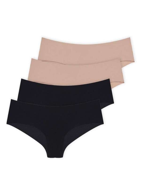 Hope - Kit com 4 Calcinhas Biquíni Hope 38800 Preto-Camurca