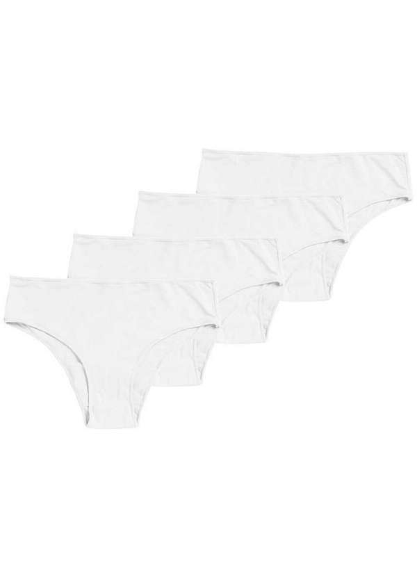 Hope - Kit com 4 Calcinhas Biquíni Hope 38840 Branco