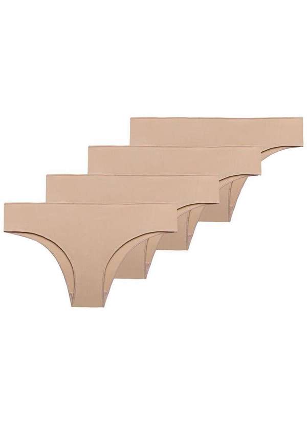 Hope - Kit com 4 Calcinhas Biquíni Hope 38840 Camurça