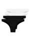 Hope - Kit com 4 Calcinhas Biquíni Hope S35220 Cinza-Luar - variação: Preto-Branco