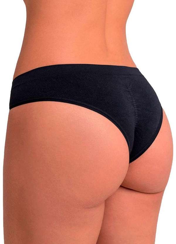 Lupo - Kit com 4 Calcinhas Biquíni Loba 40907-001 Nude-Preto 5