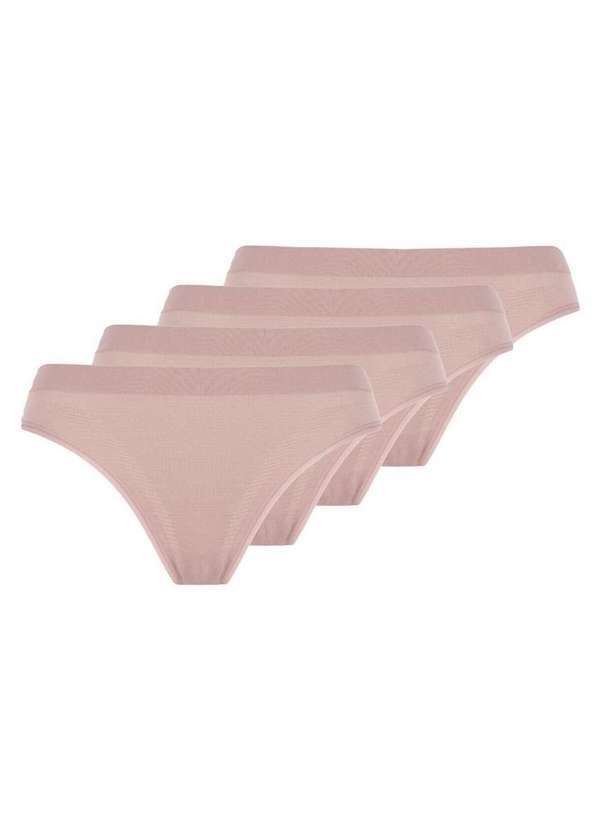 Lupo - Kit com 4 Calcinhas Biquíni Loba 40907-001 Nude