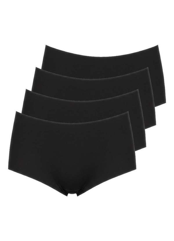 Hope - Kit com 4 Calcinhas Caleçon Hope 30850 Preto