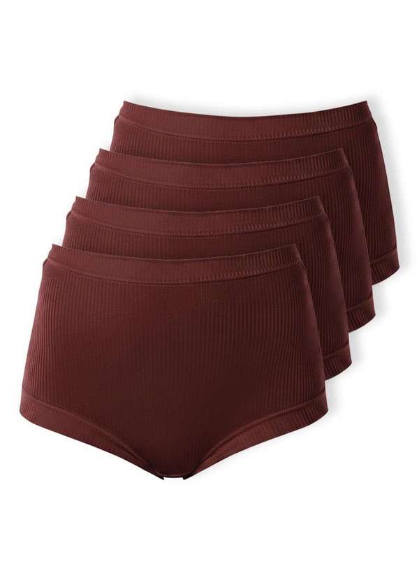 Demillus - Kit com 4 Calcinhas Demillus 26406 50-Vinho-Barolo