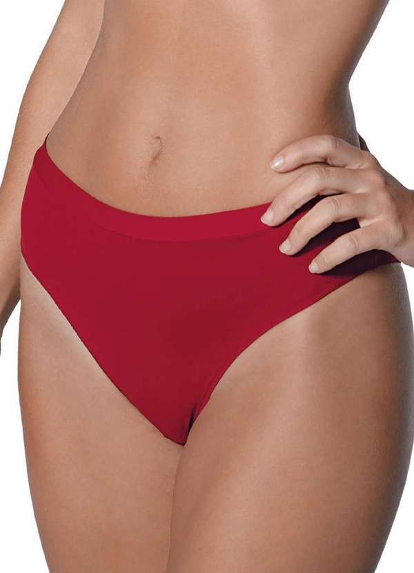 Demillus - Kit com 4 Calcinhas Demillus 26826 06-Carmim 4