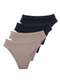 Demillus - Kit com 4 Calcinhas Demillus 26826 55-Bege-Rosado - variação: Bege-Rosado-Preto