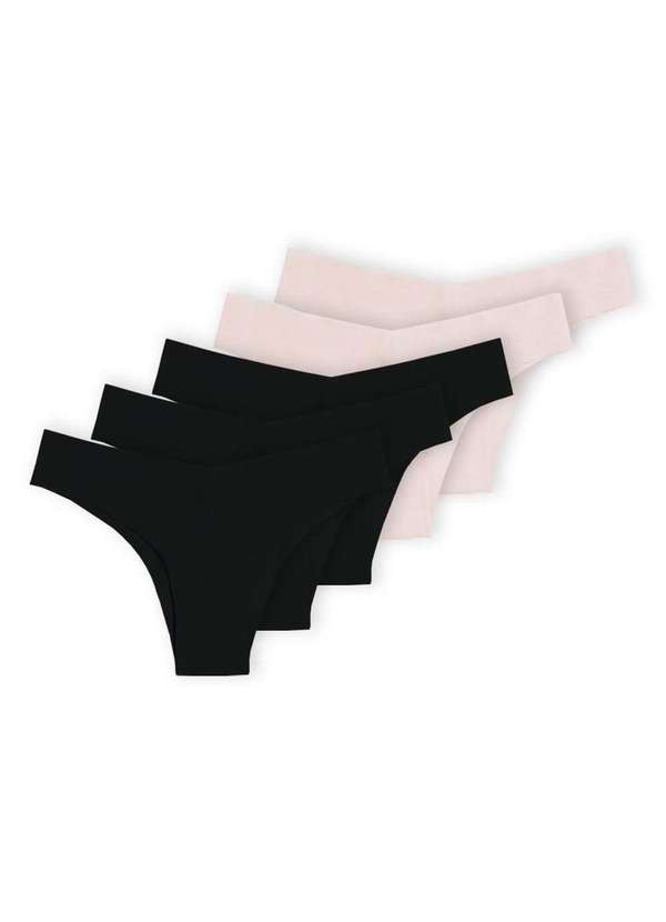 Hope - Kit com 5 Calcinhas Biquíni Hope 34850 Preto-Ballet