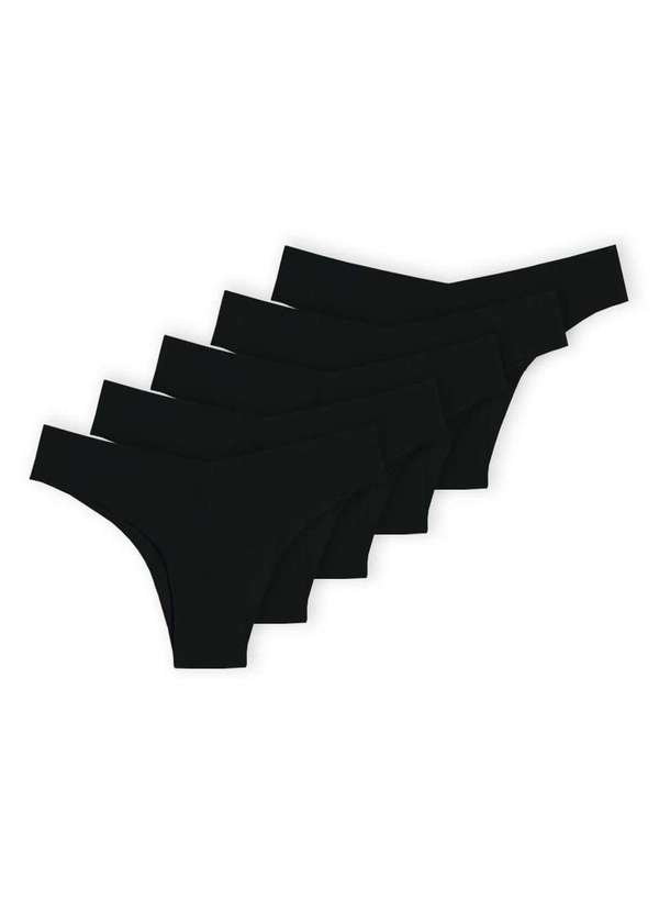 Hope - Kit com 5 Calcinhas Biquíni Hope 34850 Preto