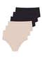 Hope - Kit com 6 Calcinhas Alta Hope 33110 Preto-Branco - variação: Bege-Ballet-Preto