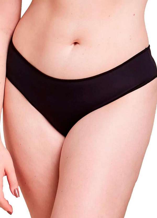 Bonjour - Kit com 6 Calcinhas Biquíni Bonjour Kt38840 Camurca-Preto 4