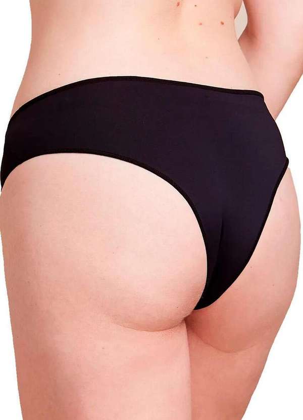 Bonjour - Kit com 6 Calcinhas Biquíni Bonjour Kt38840 Camurca-Preto 5