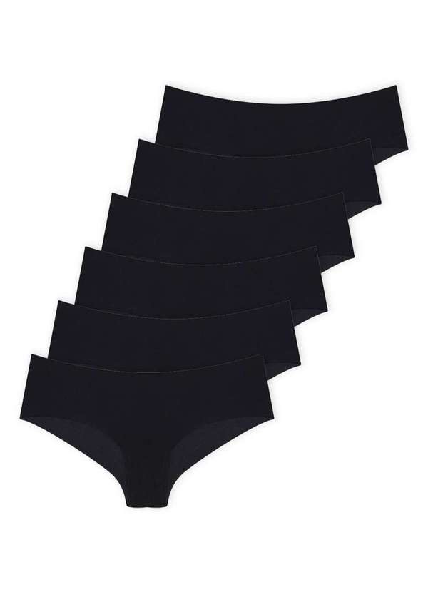 Hope - Kit com 6 Calcinhas Biquíni Hope 38800 Preto