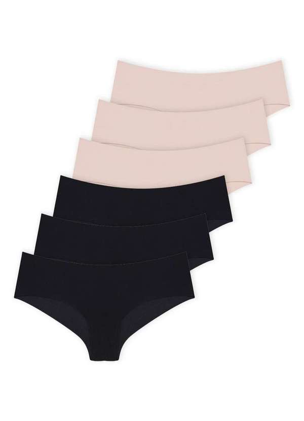 Hope - Kit com 6 Calcinhas Biquíni Hope 38800 Preto-Ballet