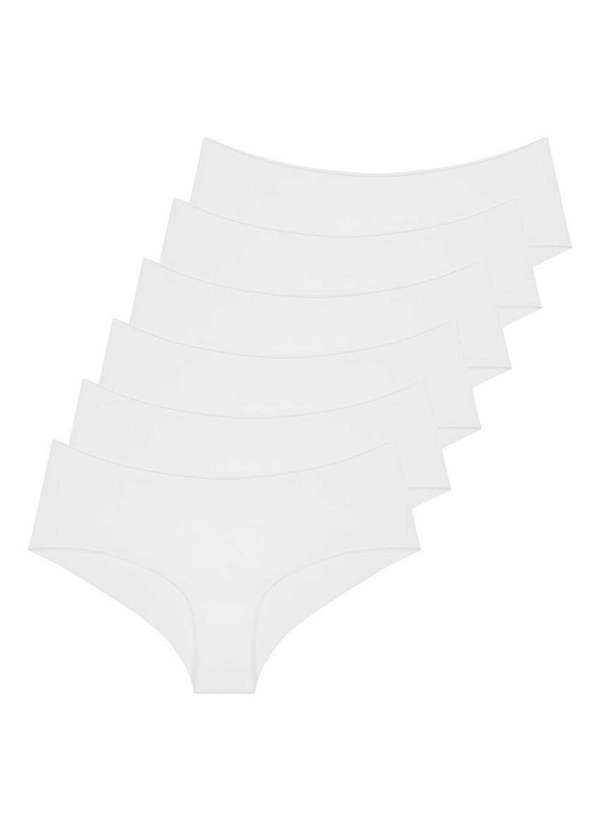 Bonjour - Kit com 6 Calcinhas Tanga Bonjour Ft38870 Branco
