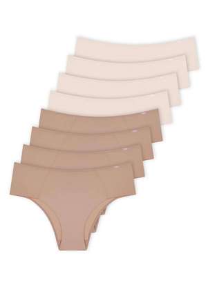 Kit com 8 Calcinhas Alta Hope 33860 - HOPE