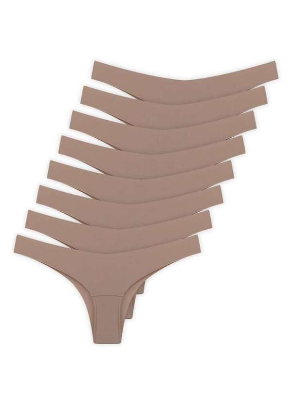 Bonjour - Kit com 8 Calcinhas Biquíni Bonjour Kt35870 Camurça