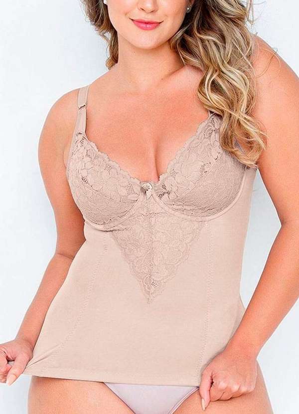 Dilady - Camisete Feminina Modeladora 139742 080-Chocolate