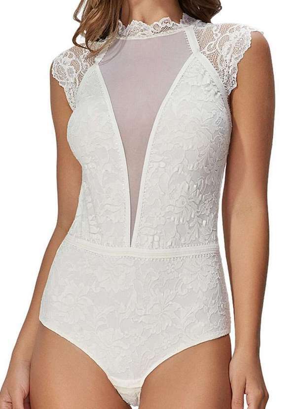 Valisere - Body Feminino Renda Valisere 90143 14-Ivoire