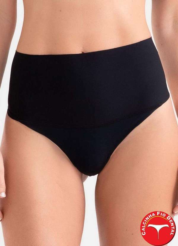 She - Calcinha Modeladora Fio Dental She 437.02 Pt00-Preto 2