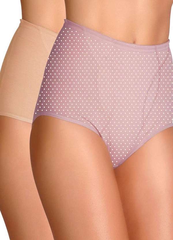 Love Secret - Kit/2 Calcinha Love Secret 42315 Pós Parto 474-Rosa-Blush-C--Poá-Nude