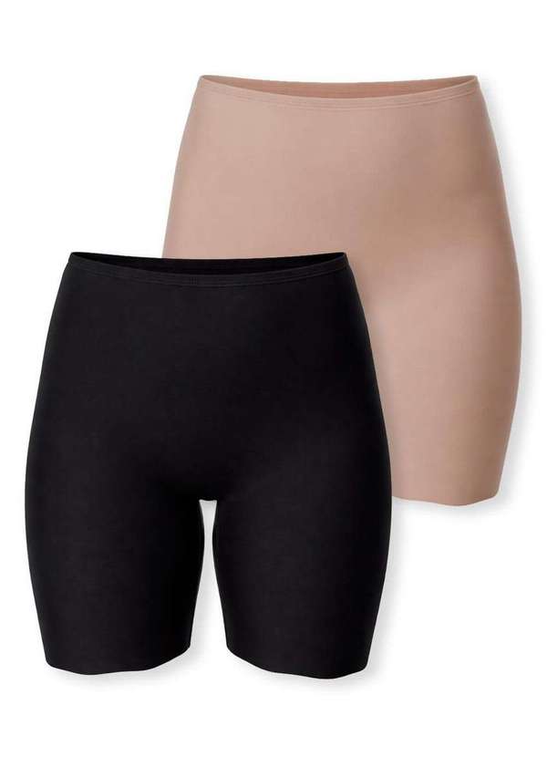 Demillus - Kit com 2 Bermudas Virtuel Demillus 94496/94498 Preto-Bege-Rosado