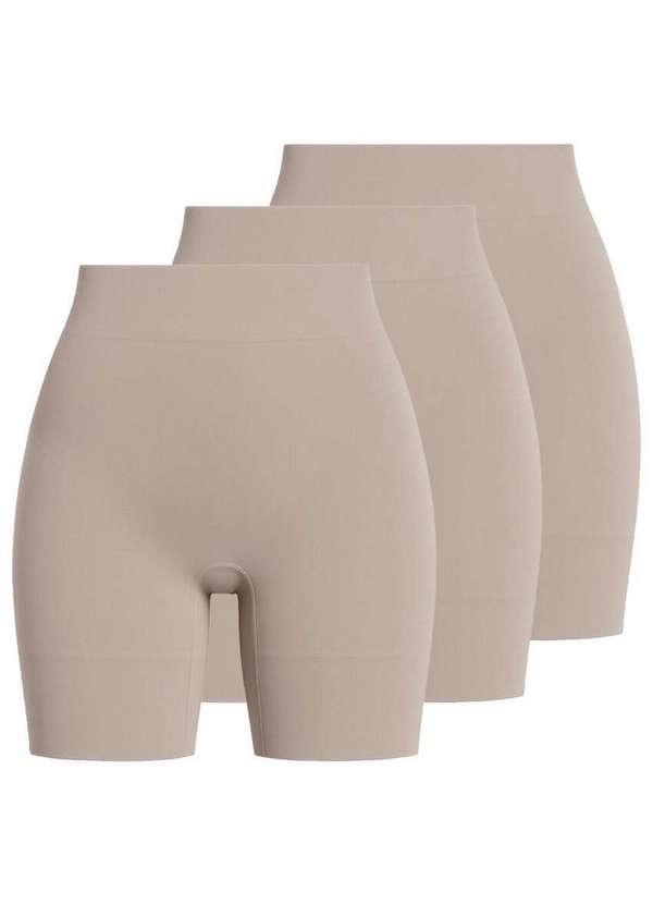 Liz - Kit com 3 Bermudas Feminina Modeladora Liz 74394 Sepia