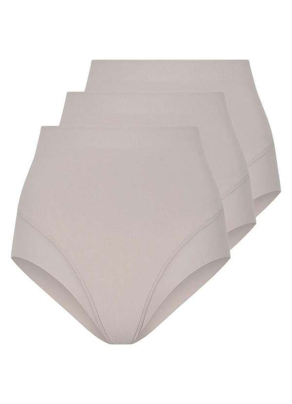 Liz - Kit com 3 Calcinhas Modeladora Alta Liz 70380 Sepia