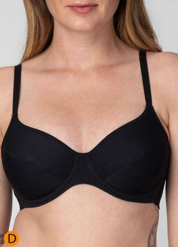 Liz - Sutiã com Aro e sem Bojo Liz 51247 Taça D 71-Preto