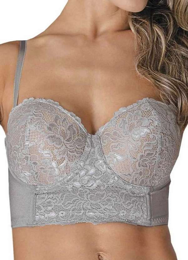 Demillus - Cropped com Aro e Bojo Lover Demillus 67839 76-Prata