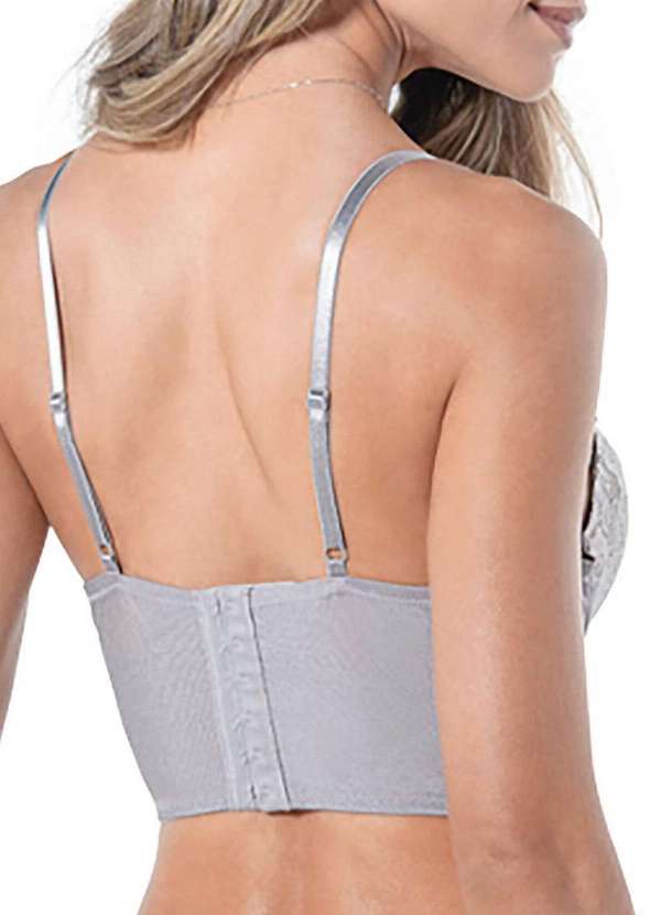 Demillus - Cropped com Aro e Bojo Lover Demillus 67839 76-Prata 2