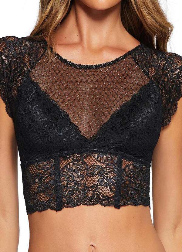 Valisere - Cropped sem Aro com Bojo Removível Valisere 30800 71-Preto