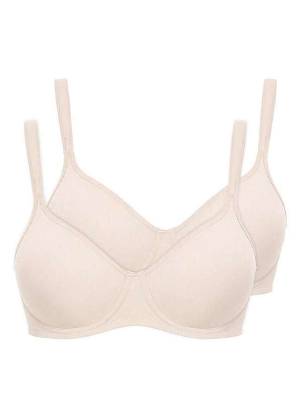 Triumph - Kit com 2 Sutiã com Aro e sem Bojo W Triumph Shape 24814 Taça B Base