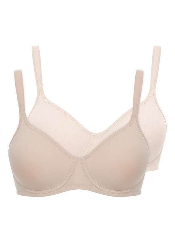 Triumph - Kit com 2 Sutiã com Aro e sem Bojo W Triumph Shape 24814 Taça B Mink-Base